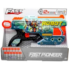 Игрушечный пистолет (бластер) с барабаном и мягкими патронами (28х17,4 см, коробка – 29х22х6,5 см)