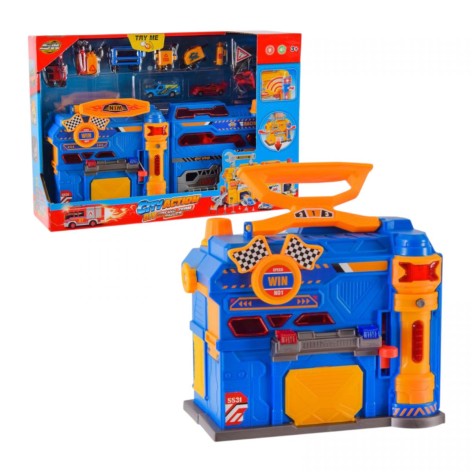 ПаркингСТО с металл.машинками (2шт.) и аксес.батар.муз.свет.кор.44*12,5*33 см.