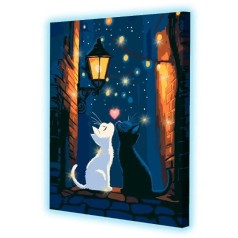 Картина за номерами зі світлодіодною підсвіткою "LʼAmour" 40x50 см