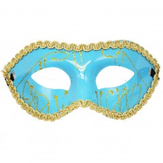 Карнавальная маска с кружевом, голубой