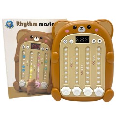 Электронная игра "Мишка", музыка, озвучка на английском языке, подсветка, 6 режимов игры, 3 скорости, изменение громкости, подсчет баллов, в коробке