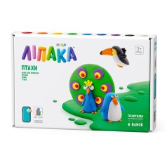 Набор пластилина Липака – Птицы: Пингвин, павлин, тукан