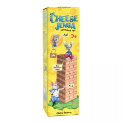 Настільна гра Cheese Jenga 54 бруски Strateg дерев’яна українською мовою (30545)