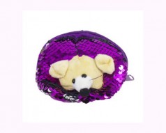 Детский кошелёк с пайетками "Мышка" (фиолетовый)