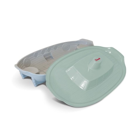 Песочница "Корабль" мятный/светло-серый