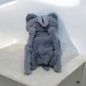 Рюкзак Котик, висота 35см, 1 містке відділення, знімні регульовані ремінці (сірий)