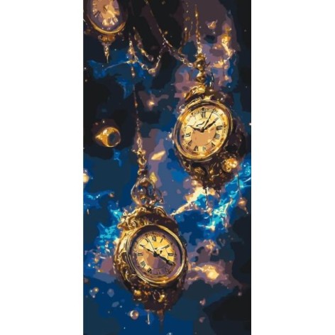 Картина за номерами "Магічні годинники" 40*80 см