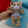 Игрушка мягкая текстильная "Котик Тим", 22 см