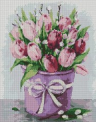 Алмазная мозаика "Утонченные тюльпаны"