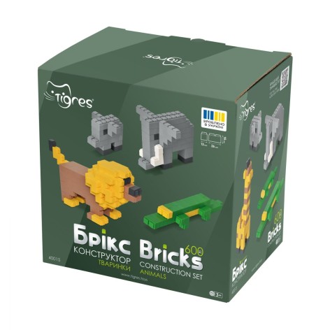 Конструктор Брикс животного 600 эл., Tigres