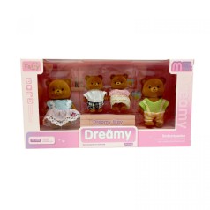 Флоксовые животные "Мишки", 4 штуки, подвижные конечности, в коробке, микс видов