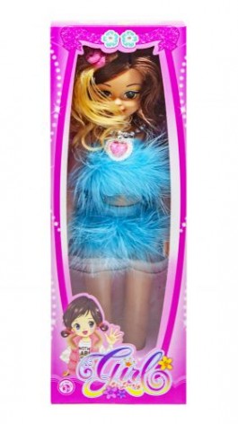 Музыкальная кукла "Модница" (в голубом платье)