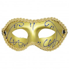 Карнавальная маска с кружевом, золотая
