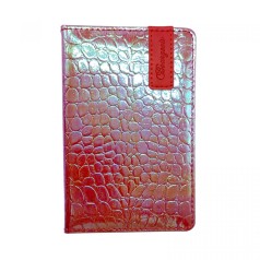 Блокнот, Кожзам, А6, 80 листов (КРАСНЫЙ ГРАДИЕНТ)