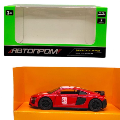 Машинка металева "АВТОПРОМ AUDI R8" (ЧЕРВОНА)