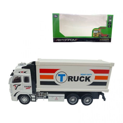 Машина мет. АВТОПРОМ 1:38, фургон, батар.,мир.,звук, короб.25,5*12*9см