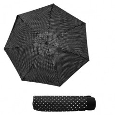 Зонтик складной "Горошек", черный