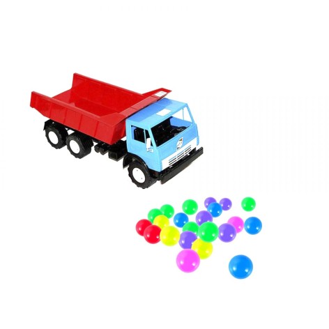 Машинка "Самоскид" з кульками (синя)