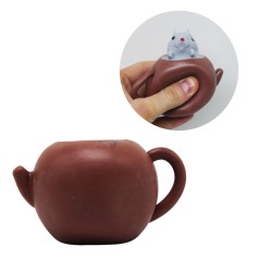 Игрушка-антистресс "Белка в чайнике", серая