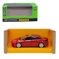 Машинка металева Автопром Toyota Corolla Hybrid, двері, світло, звук, теракотова