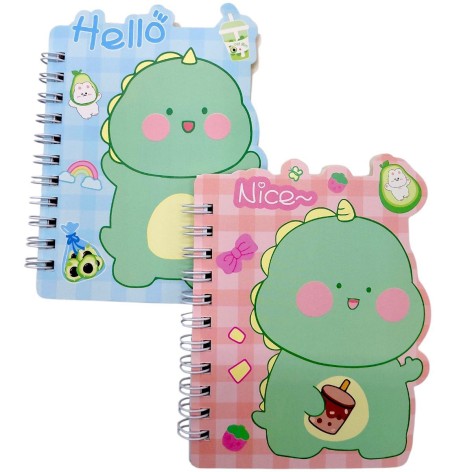 Блокнот на пружине "Динозаврик" 12x12 см, 60 л (микс видов)