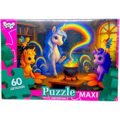 МАКСИ ПАЗЛЫ на 60 ЭЛЕМЕНТОВ (Магия Единорогов)