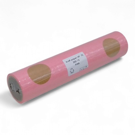 Крафт-бумага подарочная, упаковочная HP 70 PINK ширина – 30 см, длина – 10 метров