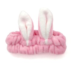 Плюшевая повязка "Зайка" (розовый)