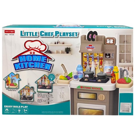 Кухня с посудой (батар.муз.свет.пар.течет вода) ВИД 1