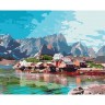 Картина по номерам "Поселок в хрустальных горах" ★★★
