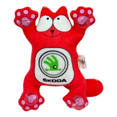 Котик Саймон на присосках 24 см SKODA (КРАСНЫЙ)