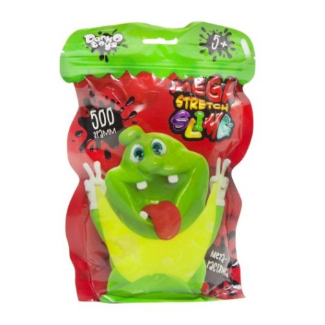 Слайм із блискітками "Mega Stretch Slime", 500г (жовтий)