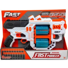 Игрушечный пистолет (бластер) с мягкими патронами (31,5 х 18,5 см, коробка – 38х6,5х28 см)