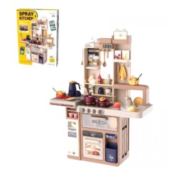 Кухня с посудой батар.муз.свет.пар.течет вода.кор.67*19*47,5см.