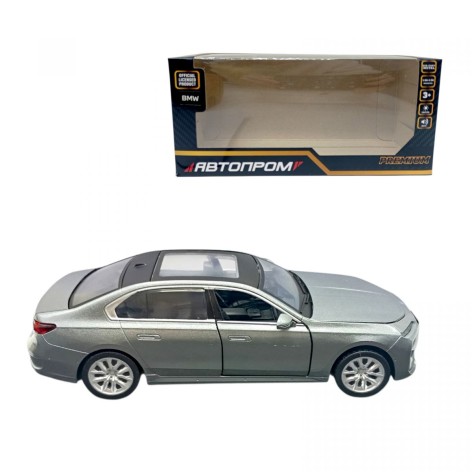 Машина мет. АВТОПРОМ BMW I7, батарь, свет, звук, откр.дверь, кор. 18*9*8см