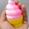 Сквиш антистресс "Мороженое рожок" 9 см (Оранжевый)