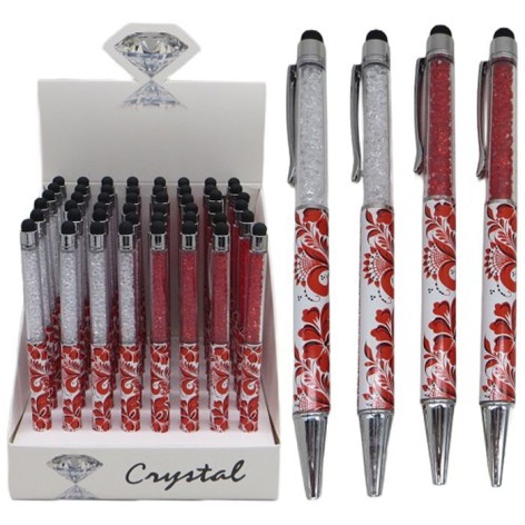 Ручка кулькова "Touch pen (стилус)-Сваровськи-Вишиванка"