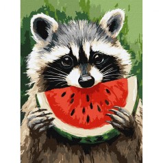 Картина за номерами "Соковитий кавун" 30х40 см