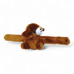 Мягкий браслет-ломашка "Собачка" (коричневый)