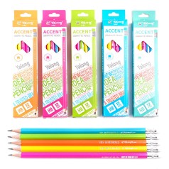 Олівці С 52228 5 видів, з гумкою, 12 штук в коробці