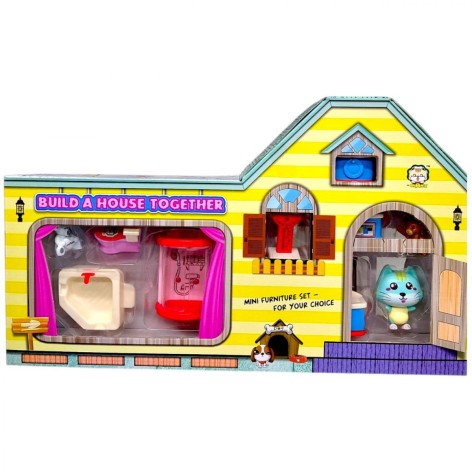 Набор игрушечная комната с мебелью (Желтый)