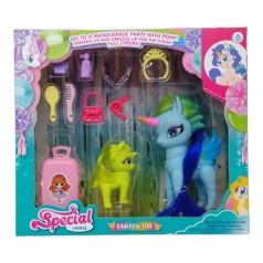 Игровой набор с пони "Special Horse" (голубой)