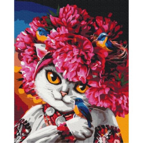Картина по номерам "Цветущая кошка ©Марианна Пащук" ★★★