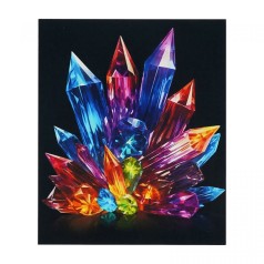 Картина по номерам "Кристалы", 40х50 см, люминесцентные краски (светится в темноте), в коробке