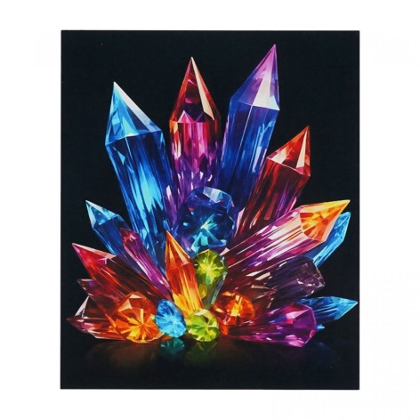 Картина по номерам "Кристалы", 40х50 см, люминесцентные краски (светится в темноте), в коробке