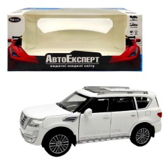 Машинка "Авто Експерт" металопластик, 1:32, звук, світло, інерція, відкриваються двері (БІЛА)