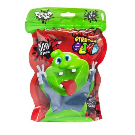 Слайм із блискітками "Mega Stretch Slime", 500г (синій)