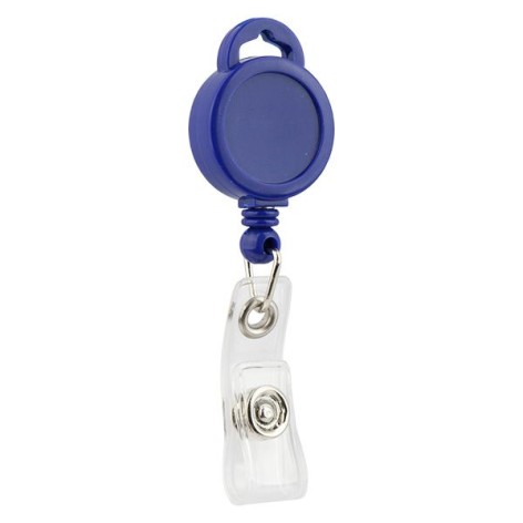 Клип-рулетка для бейджа, синий, 4519