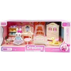 Набор мебели с флоксовыми фигурками, в коробке 36х16х13,5 см