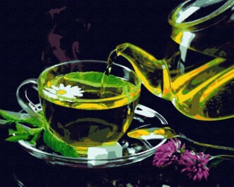 Картина за номерами "Зелений чай"